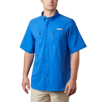 Columbia Muške Košulje - PFG Terminal Tackle Short Sleeve Woven Plave | UNKX-17429